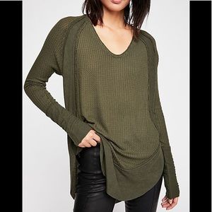 Free People Thermal V Neck